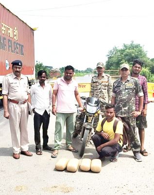 गांजा के साथ एक तस्कर गिरफ्तार 